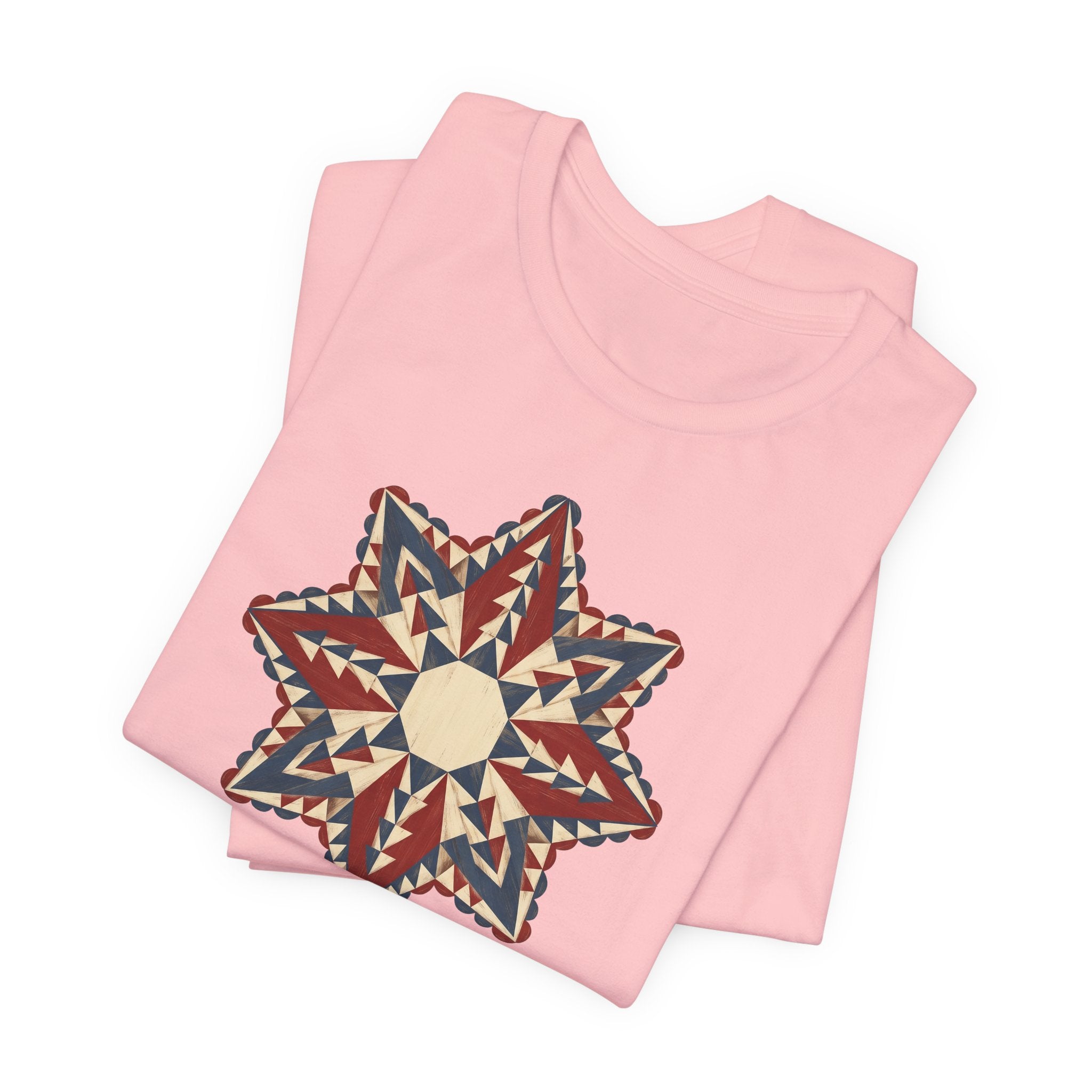 Southwestern Star Mandala Graphic Tee | Geometric Aztec Compass Boho Folk Art T-Shirt