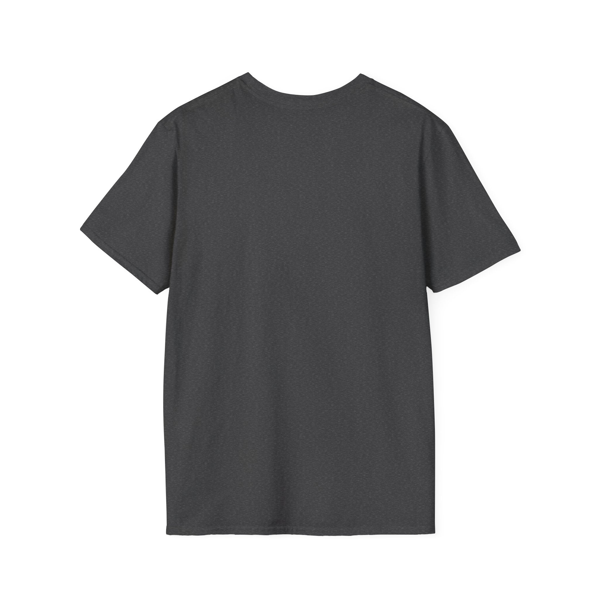Charcoal dark crewneck T-shirt, plain front
