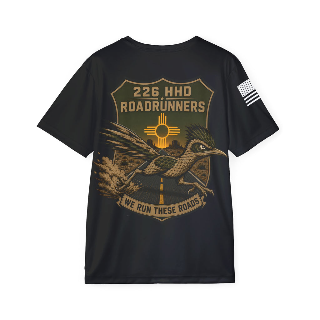 226HHD Black - 100% Polyester T-Shirt (printed into material)