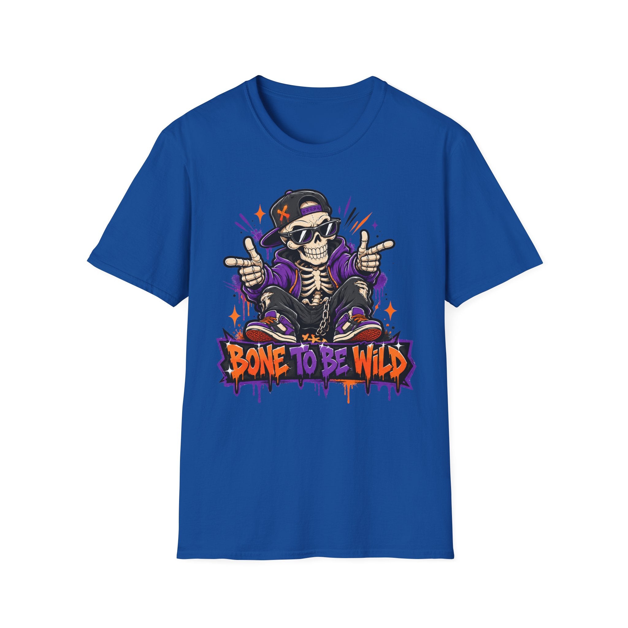 Bone To Be Wild Skeleton DJ T-Shirt | Halloween Skull Graphic Tee | Spooky Music Lover Shirt | Funny Skeleton Gift | Halloween Tee