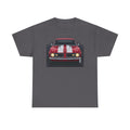 70s Red Muscle Car Tee | Front and Back Vintage Car Illustration