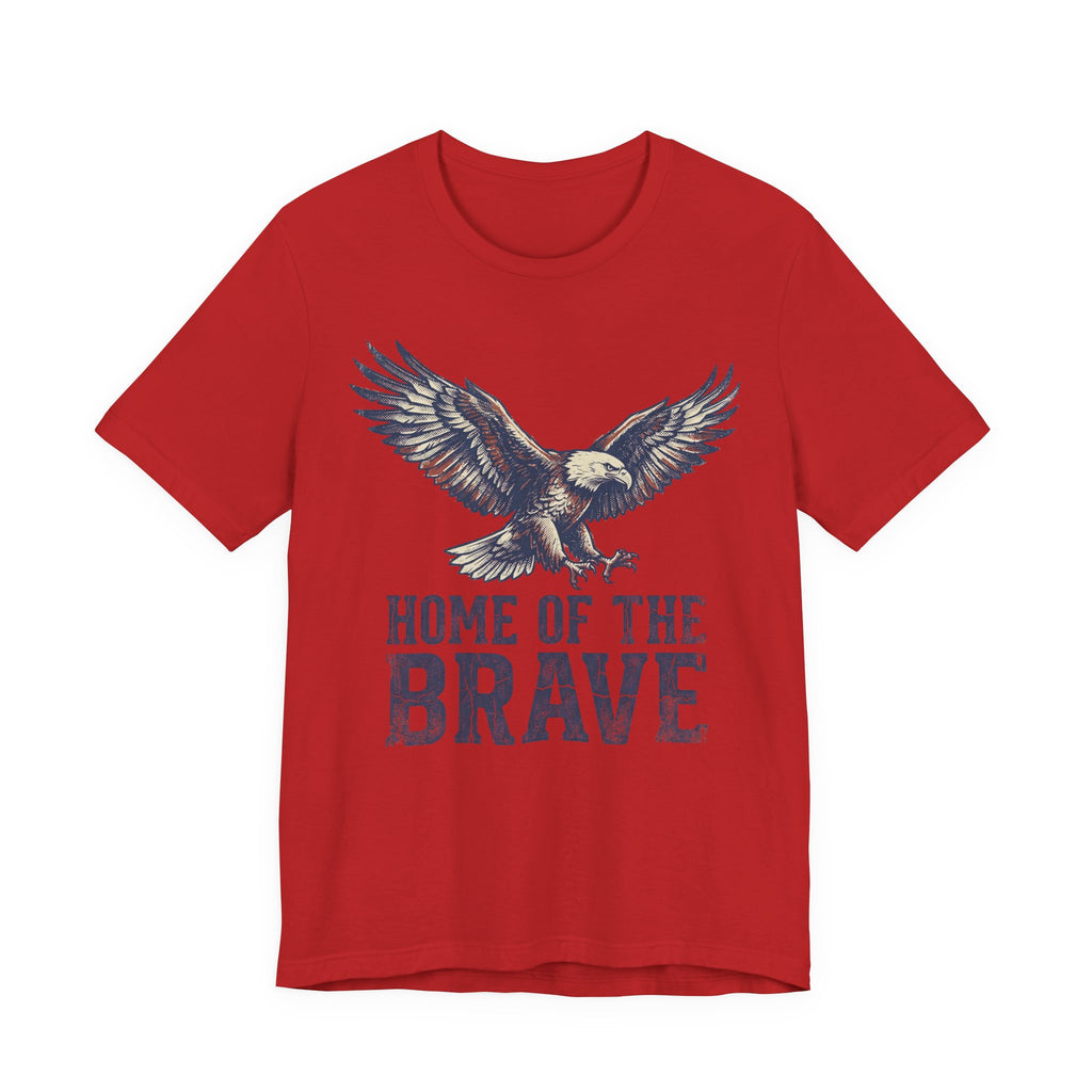 Home of the Brave Bald Eagle T-Shirt — Patriotic Americana Graphic Tee