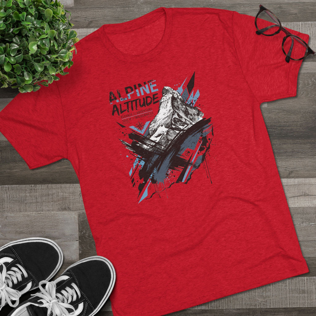 Alpine Altitude T-Shirt Mountain Peak Illustration Graphic Tee Hiking Gift Outdoor Nature Adventure Unisex