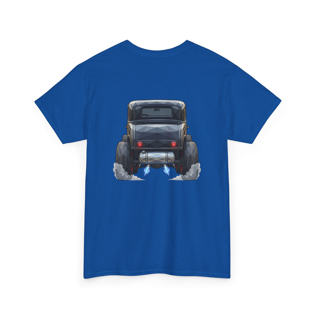 Vintage Hot Rod Front and Rear Tee | Classic Car Graphic Shirt