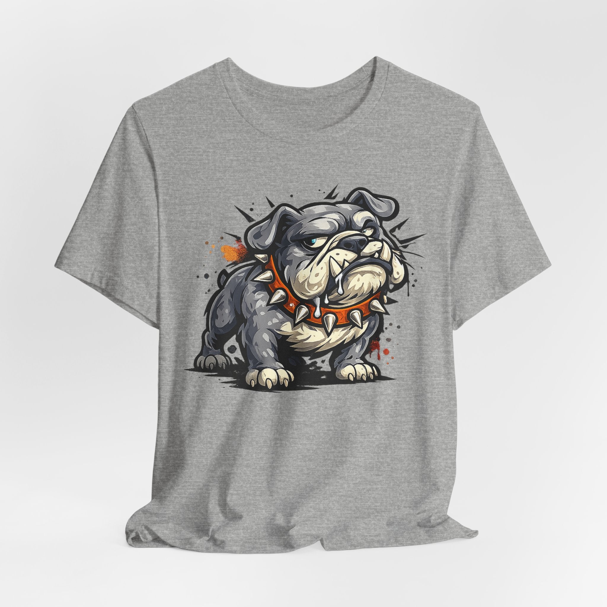 Bulldog Illustration Tee | Tough Cartoon Bulldog Graphic T-Shirt, Fierce Dog Art Unisex Gift