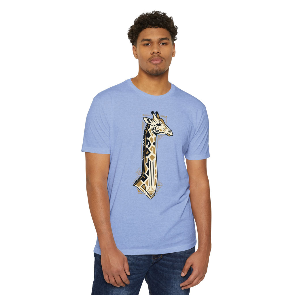 Giraffe T-Shirt Art Deco Geometric Safari Illustration Graphic Tee Animal Lover Gift Unisex