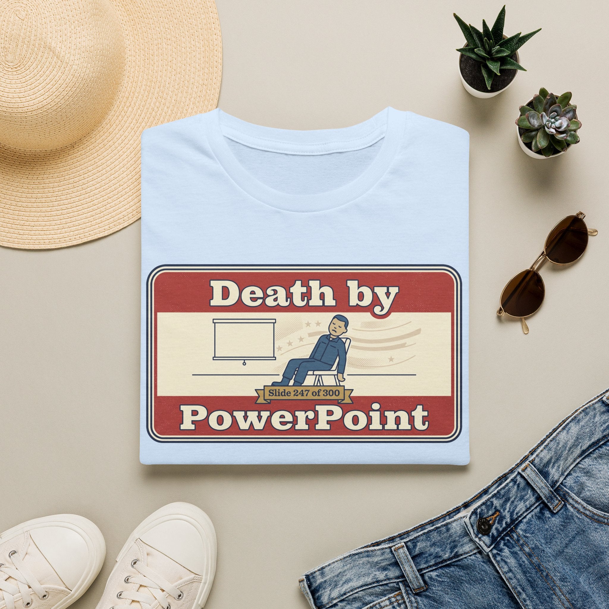 Death by PowerPoint T-Shirt | Funny Presentation Humor Tee