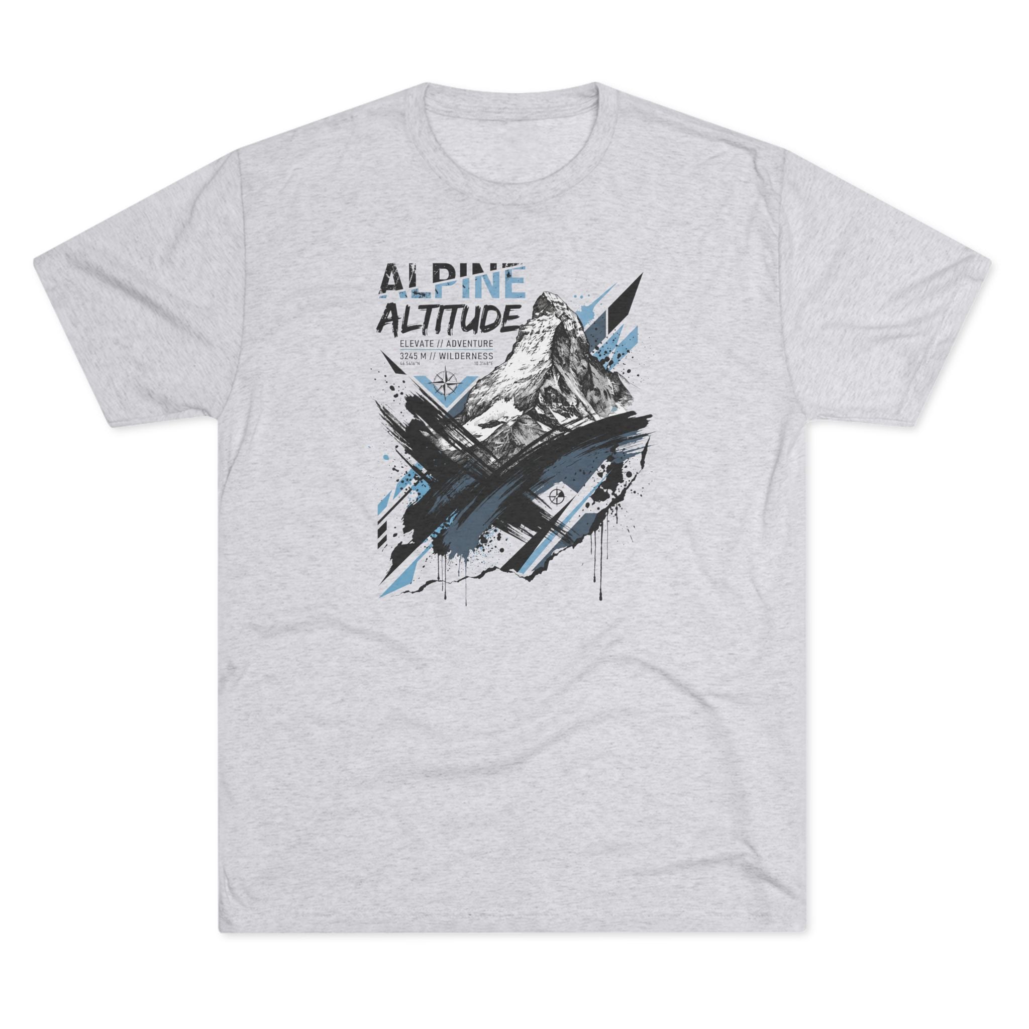 Alpine Altitude T-Shirt Mountain Peak Illustration Graphic Tee Hiking Gift Outdoor Nature Adventure Unisex