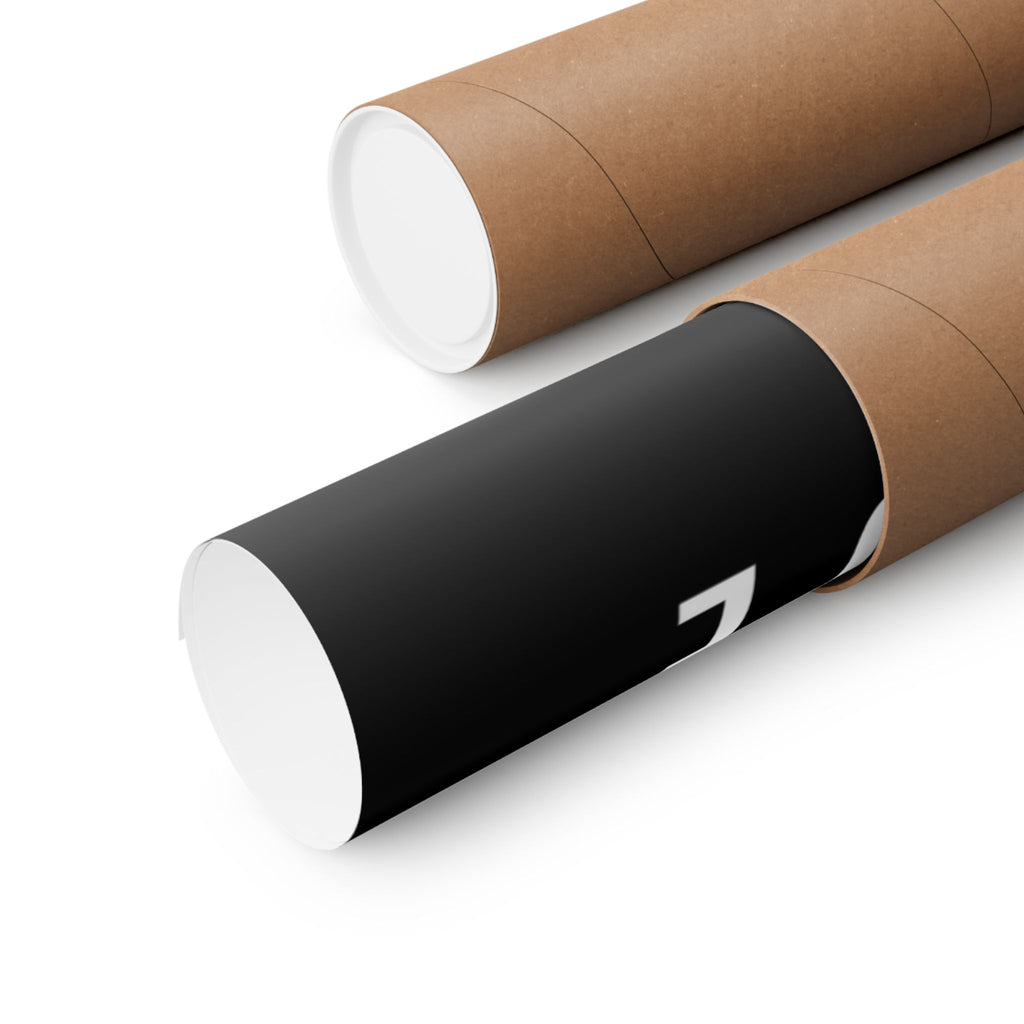 Rolled matte paper print of Albuquerque New Mexico map poster, black band visible
