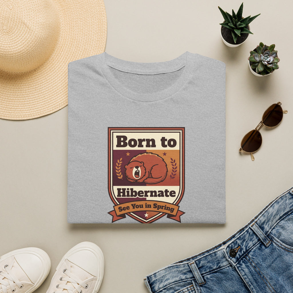 Born to Hibernate Bear graphic tee | T-Shirt, Cozy Winter Design