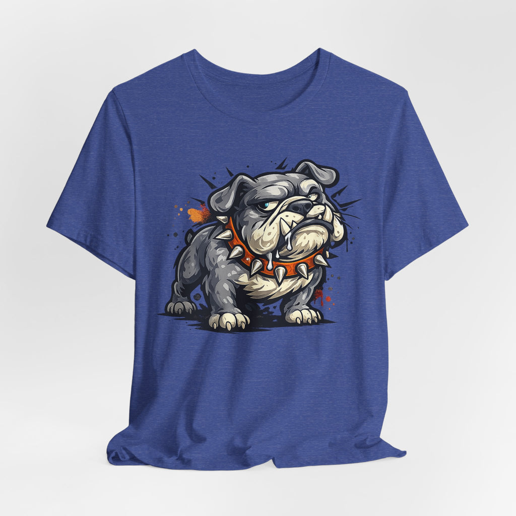 Bulldog Illustration Tee | Tough Cartoon Bulldog Graphic T-Shirt, Fierce Dog Art Unisex Gift