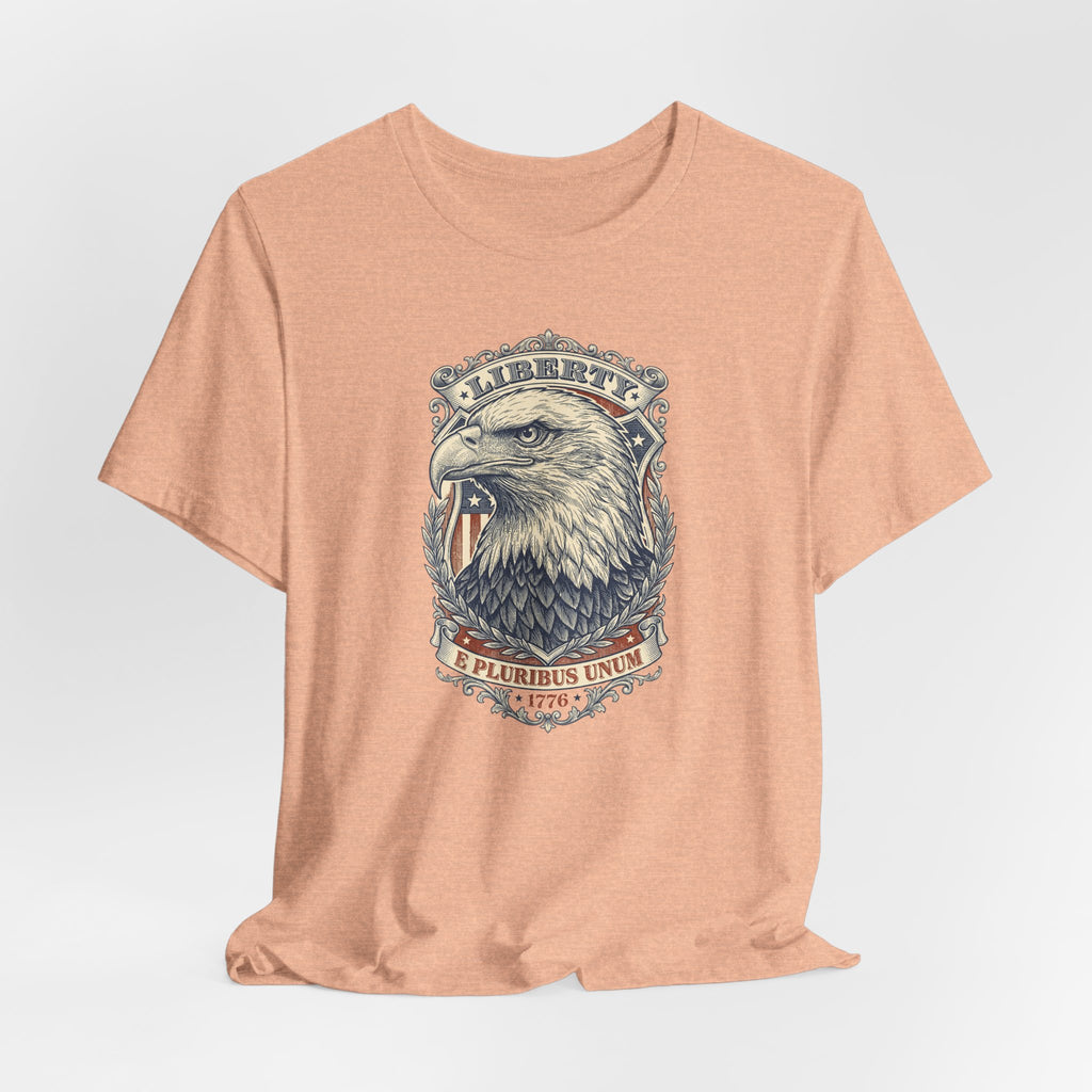 Liberty Bald Eagle tee | Eagle Head Graphic Shirt, E Pluribus Unum design