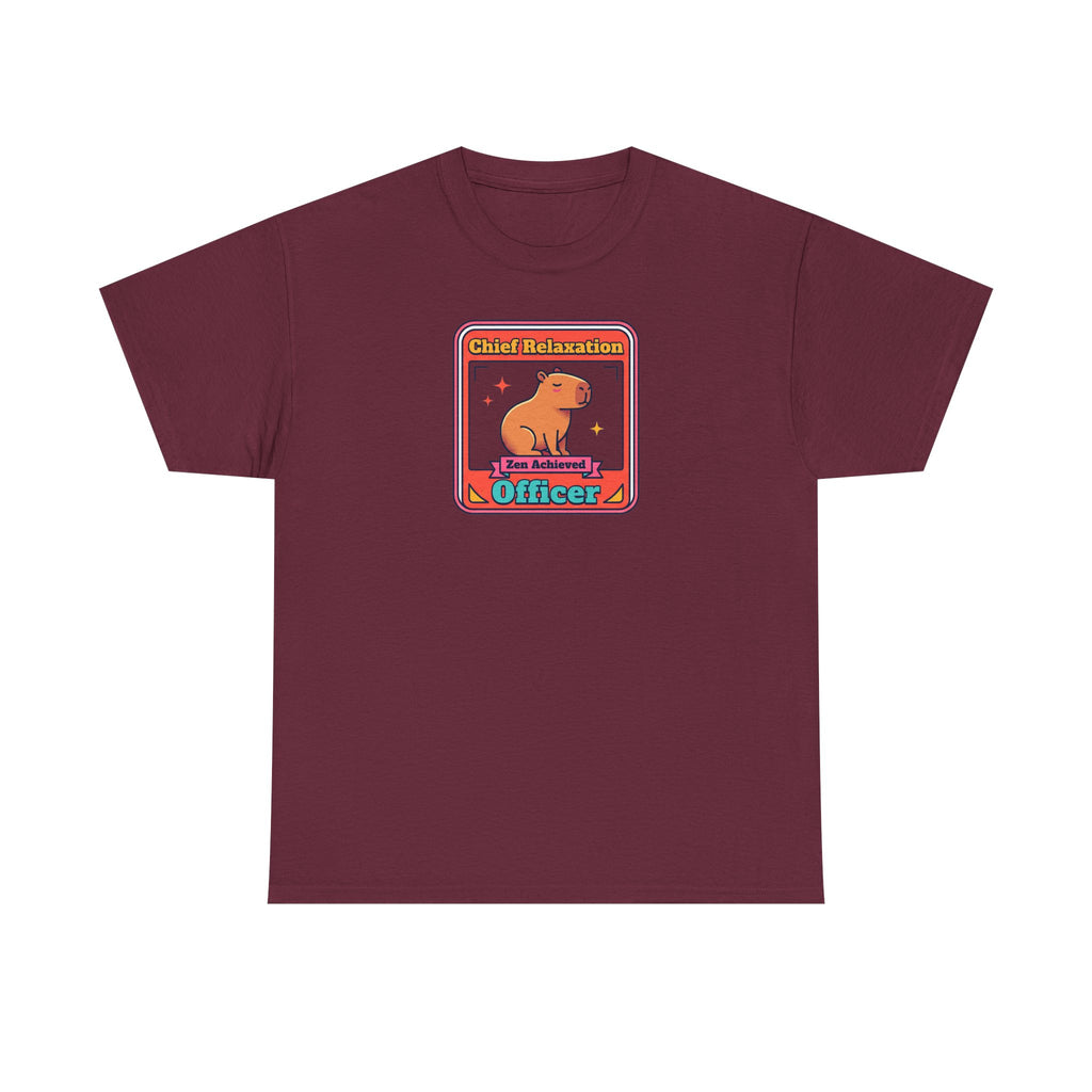 Chief Relaxation Officer T-Shirt | Funny Capybara Zen Graphic Tee