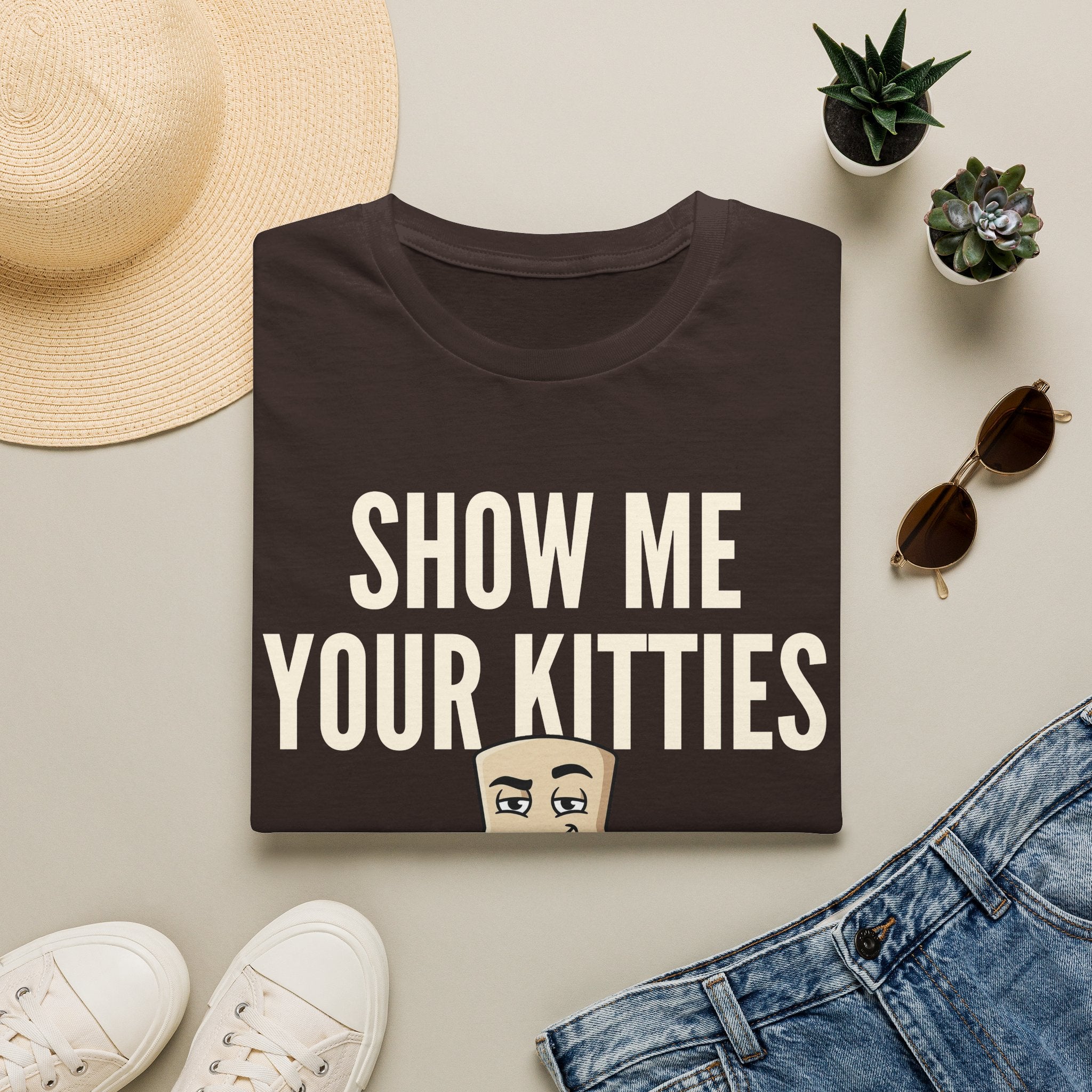 Show Me Your Kitties T-Shirt | Funny Cat Lover Tee | Cat Mom Cat Dad Humor Gift