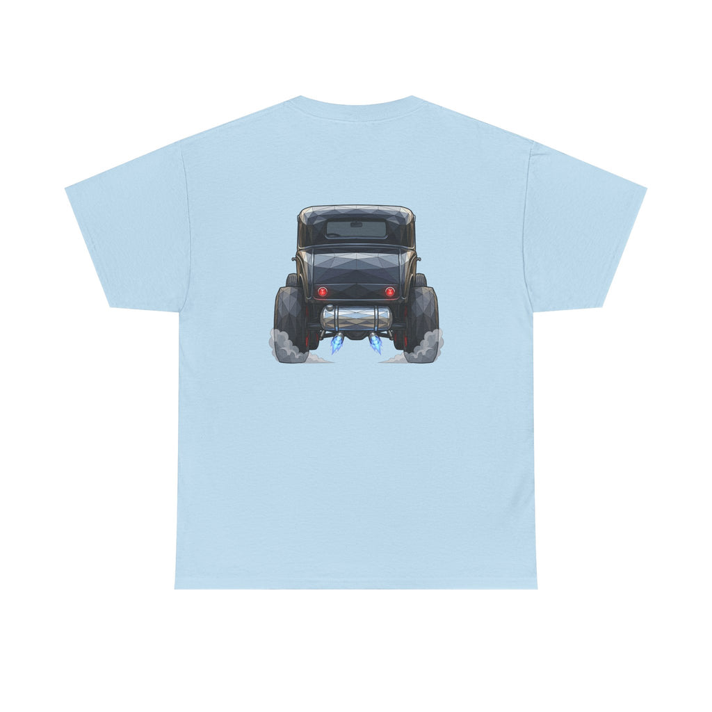 Vintage Hot Rod Front and Rear Tee | Classic Car Graphic Shirt