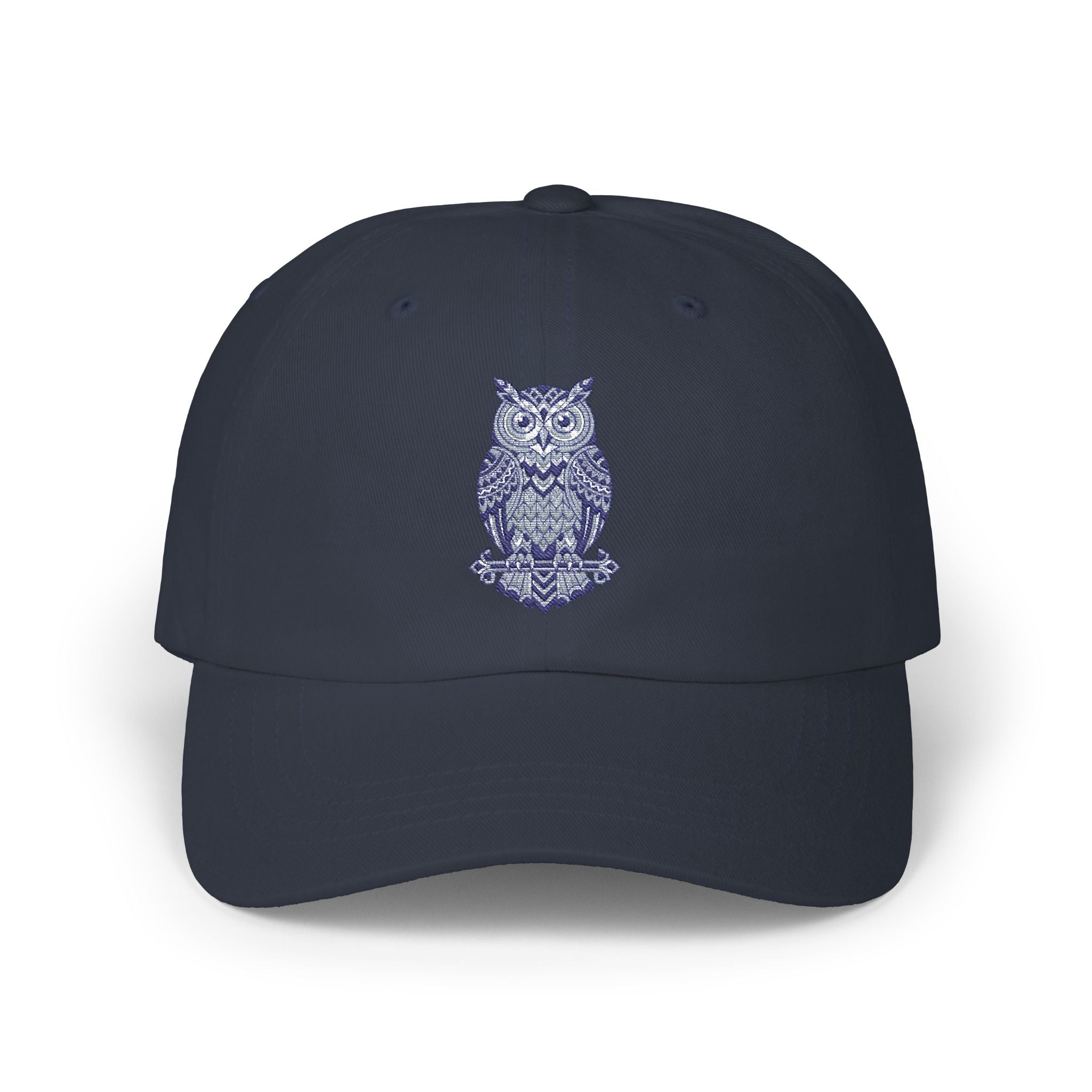 Embroidered Blue Owl Dad Cap – Classic Casual Baseball Hat