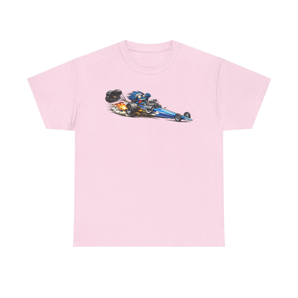 Flaming Dragster Graphic Tee | Retro Hot Rod Racing Car T-Shirt, Unisex Kustom Art Gift