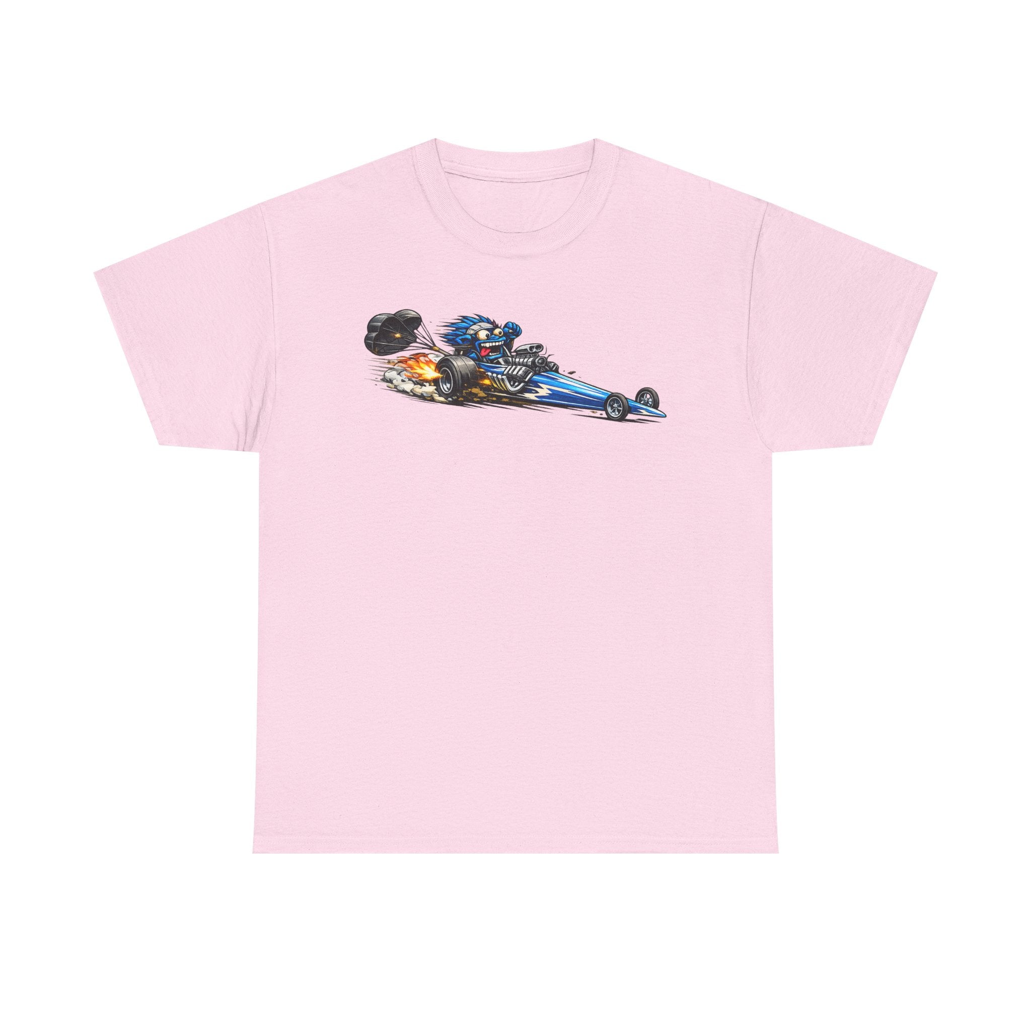 Flaming Dragster Graphic Tee | Retro Hot Rod Racing Car T-Shirt, Unisex Kustom Art Gift