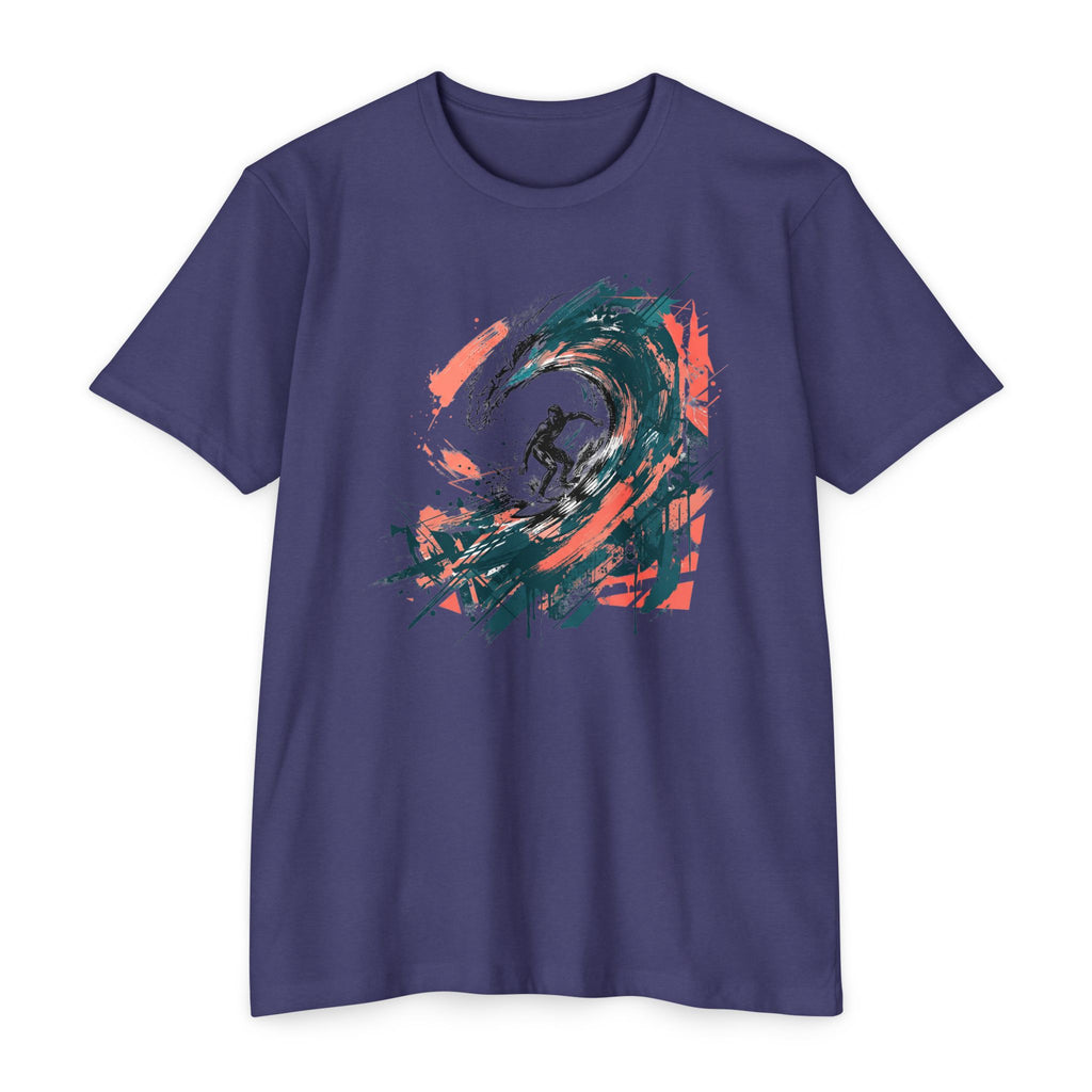 Surfer T-Shirt Wave Paintbrush Art Abstract Ocean Surf Graphic Tee Surfer Gift Beach Lover Unisex