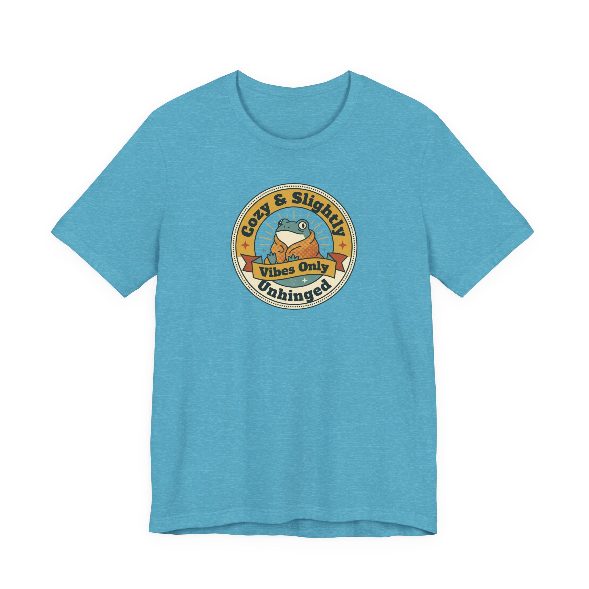 Cozy & Slightly Unhinged Vibes Only T-Shirt | Retro Sloth Graphic Tee