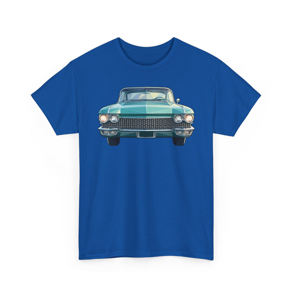 Classic Luxury Cruiser Car Tee | Big Fins Front & Rear Car Illustration
