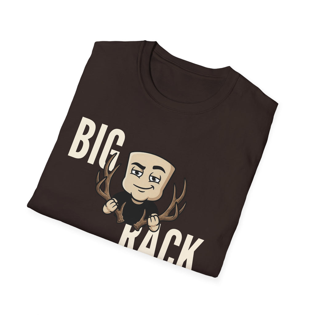 Big Rack T-Shirt, Funny Deer Hunting Tee, Buck Antler Hunter Gift Shirt, Sarcastic Outdoorsman Humor Tee for Men & Women