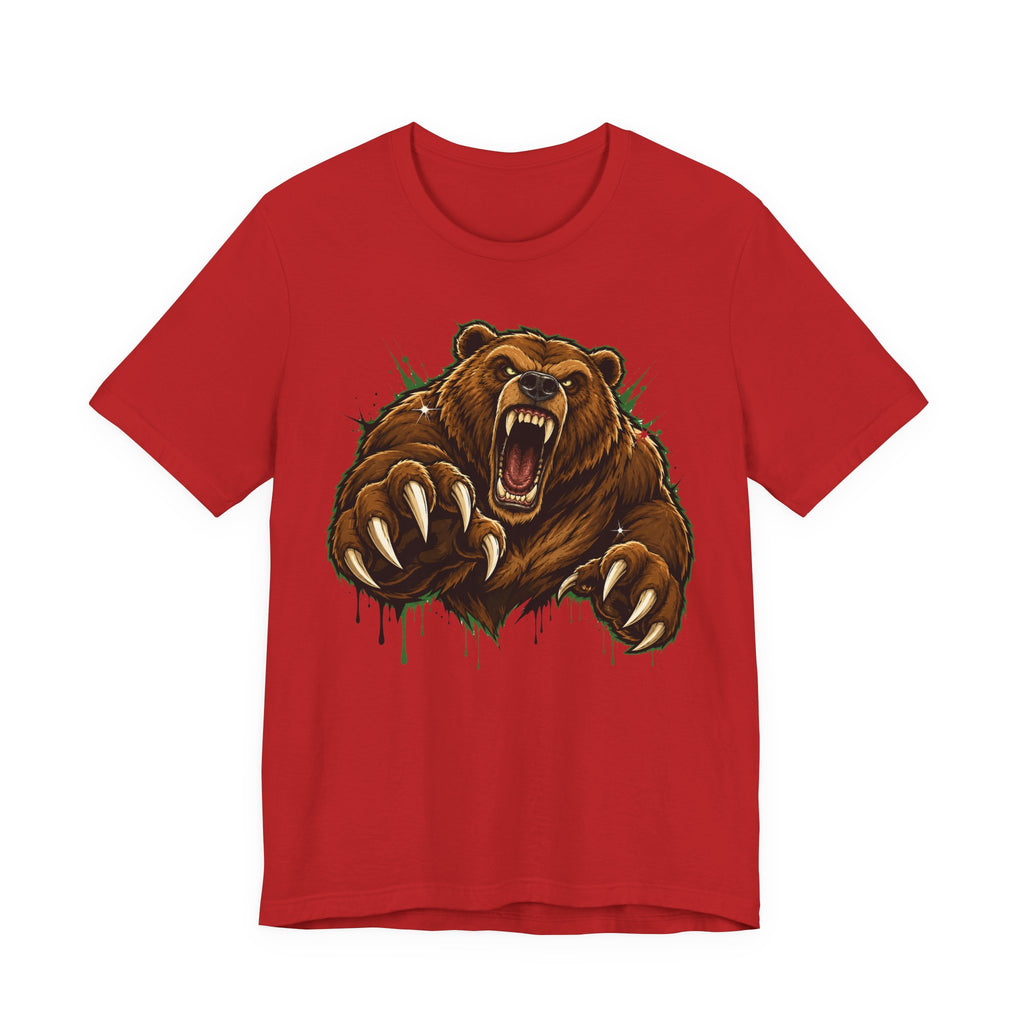 Roaring Grizzly Bear Tee | Fierce Claw Illustration, Wild Animal Graphic Shirt, Unisex Gift