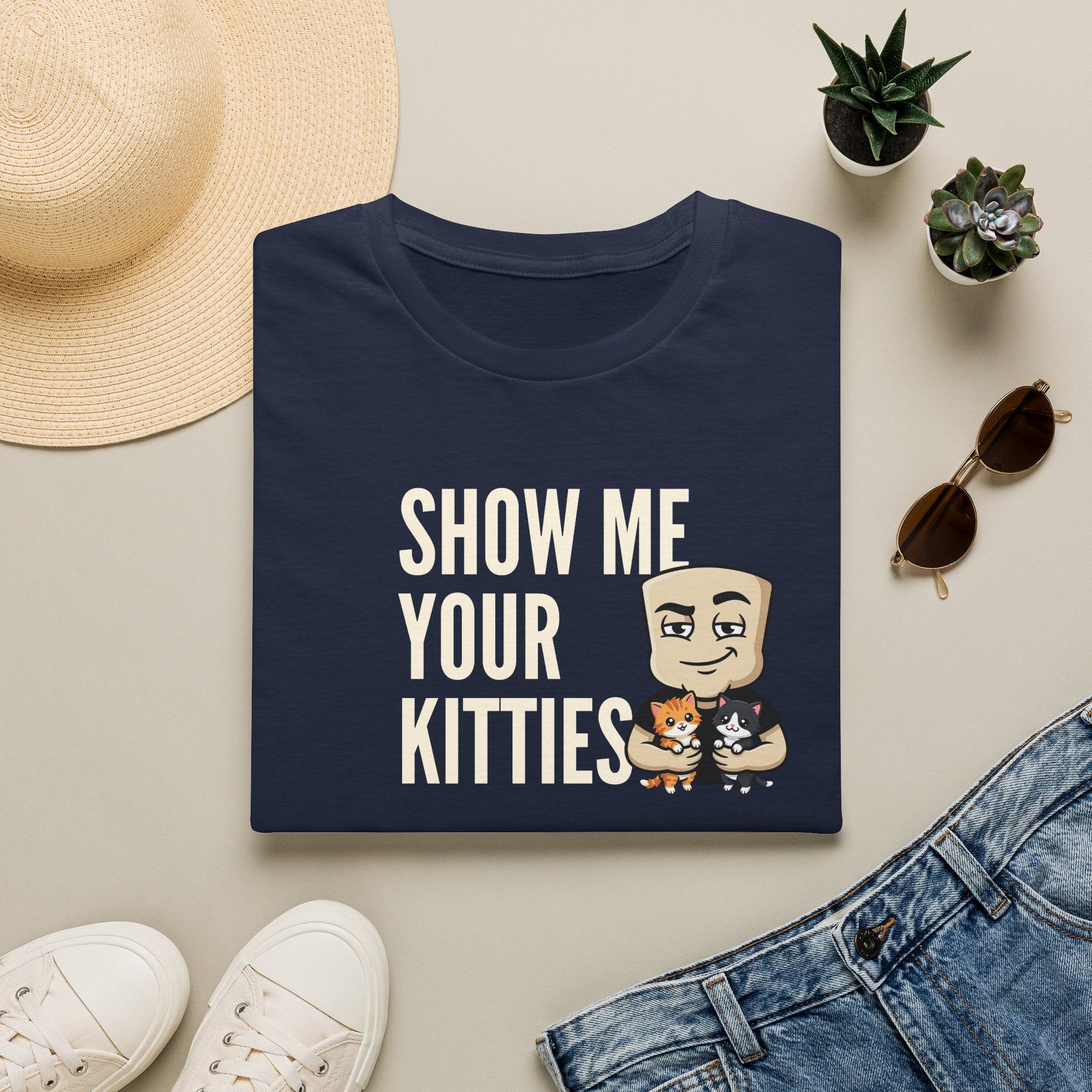 Show Me Your Kitties T-Shirt | Funny Cat Tee | Cute Kitten Lover Novelty Humor Gift