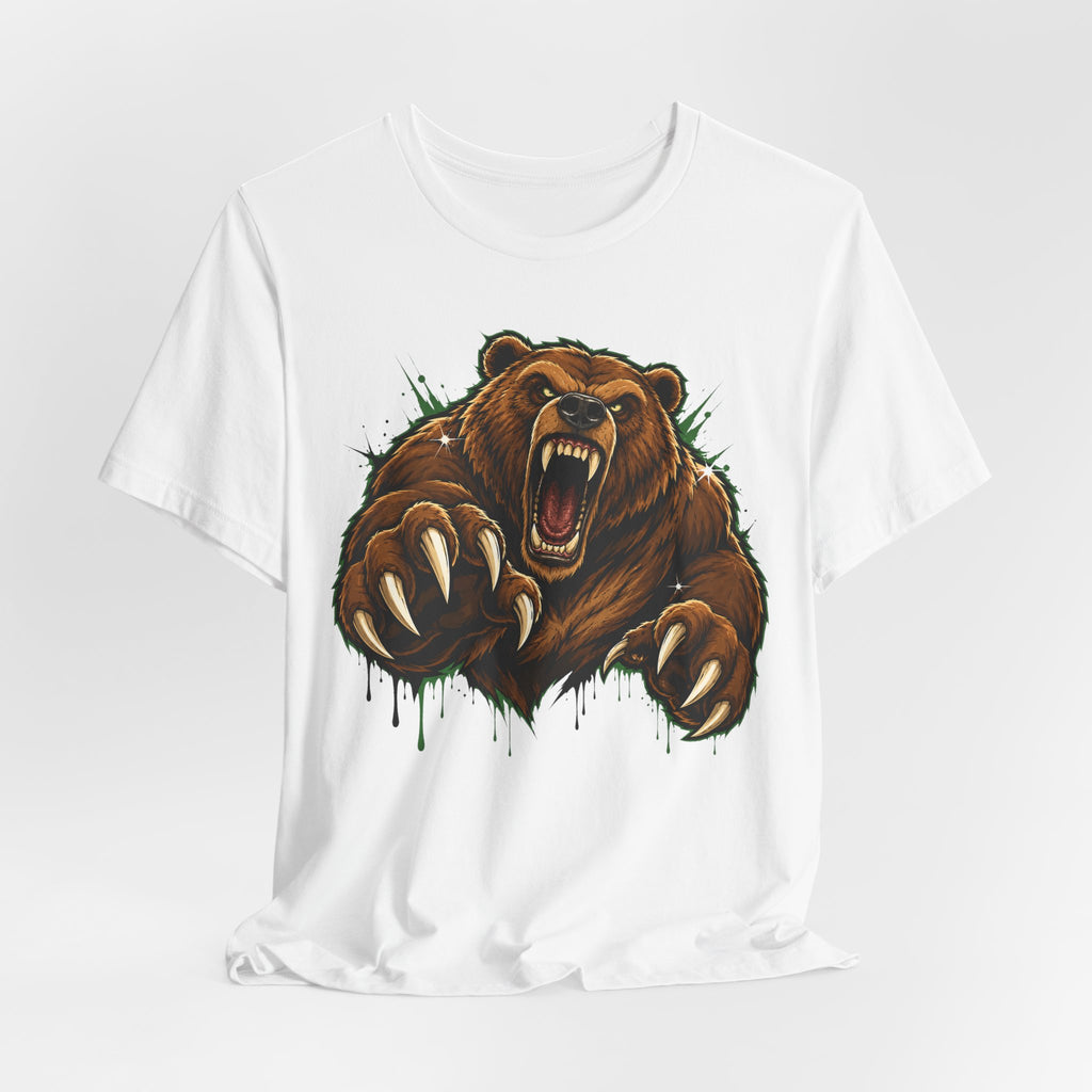 Roaring Grizzly Bear Tee | Fierce Claw Illustration, Wild Animal Graphic Shirt, Unisex Gift
