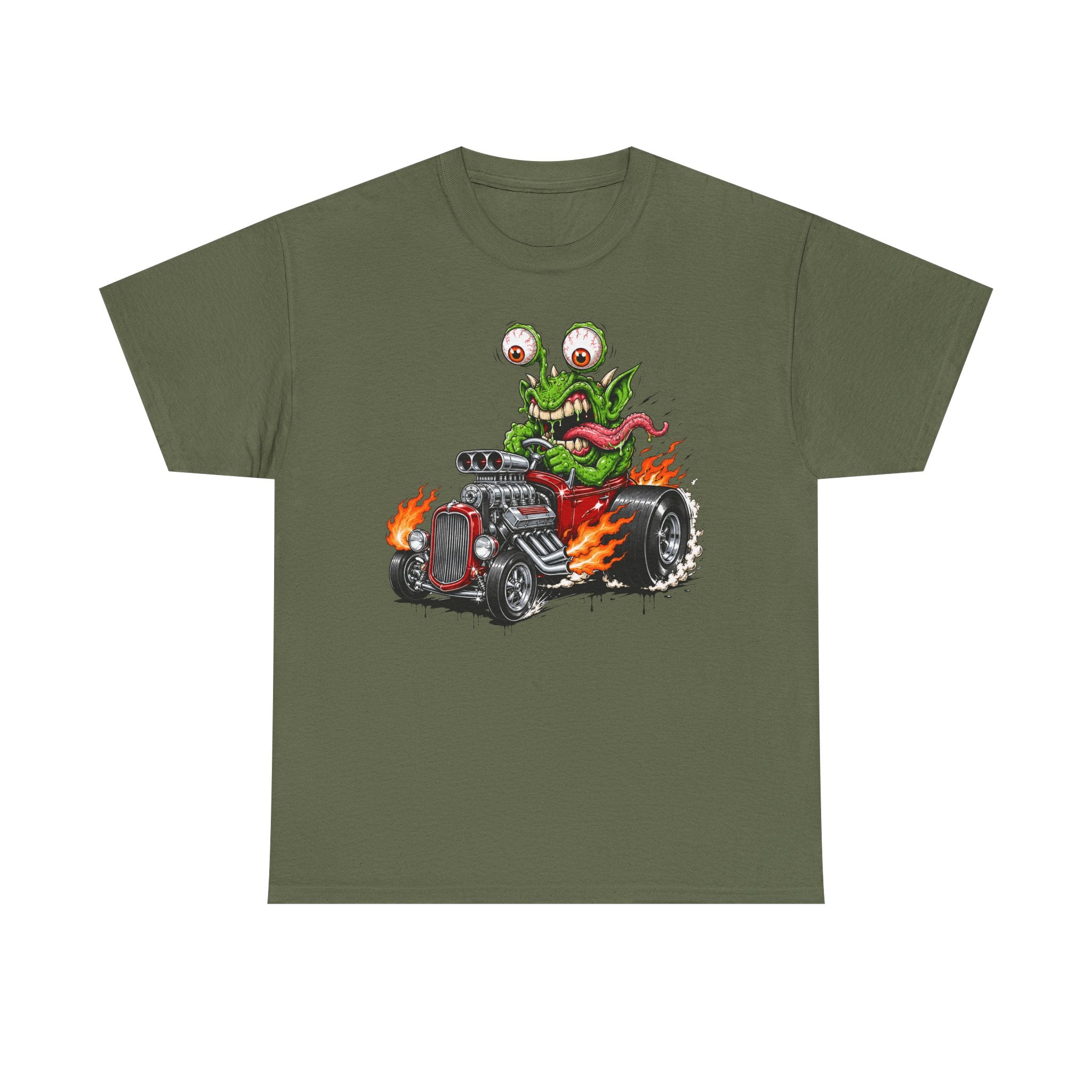Wild-Eyed Monster Hot Rod Tee | Kustom Kulture Car Art, Unisex Retro Graphic T-Shirt Gift