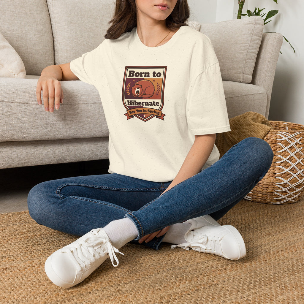 Born to Hibernate Bear graphic tee | T-Shirt, Cozy Winter Design