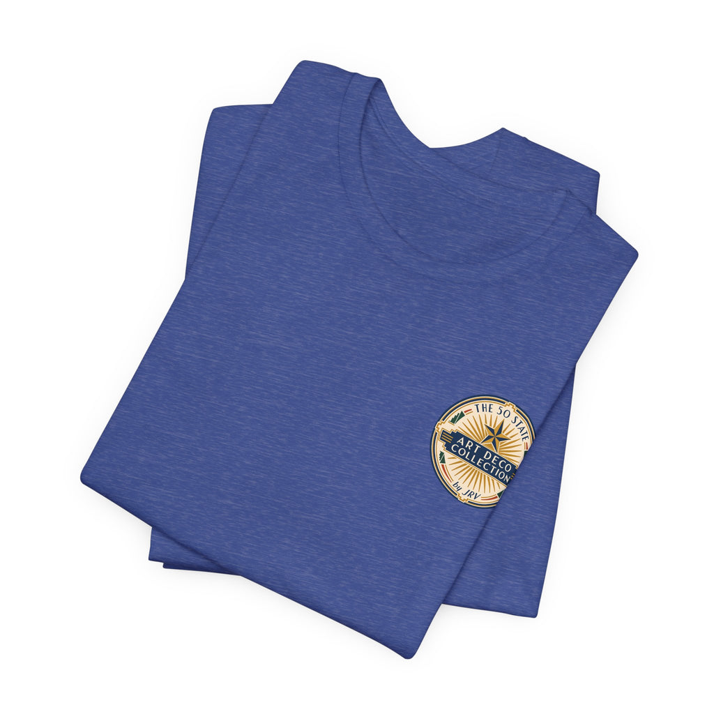 Blue T-shirt set of two with circular chest logo