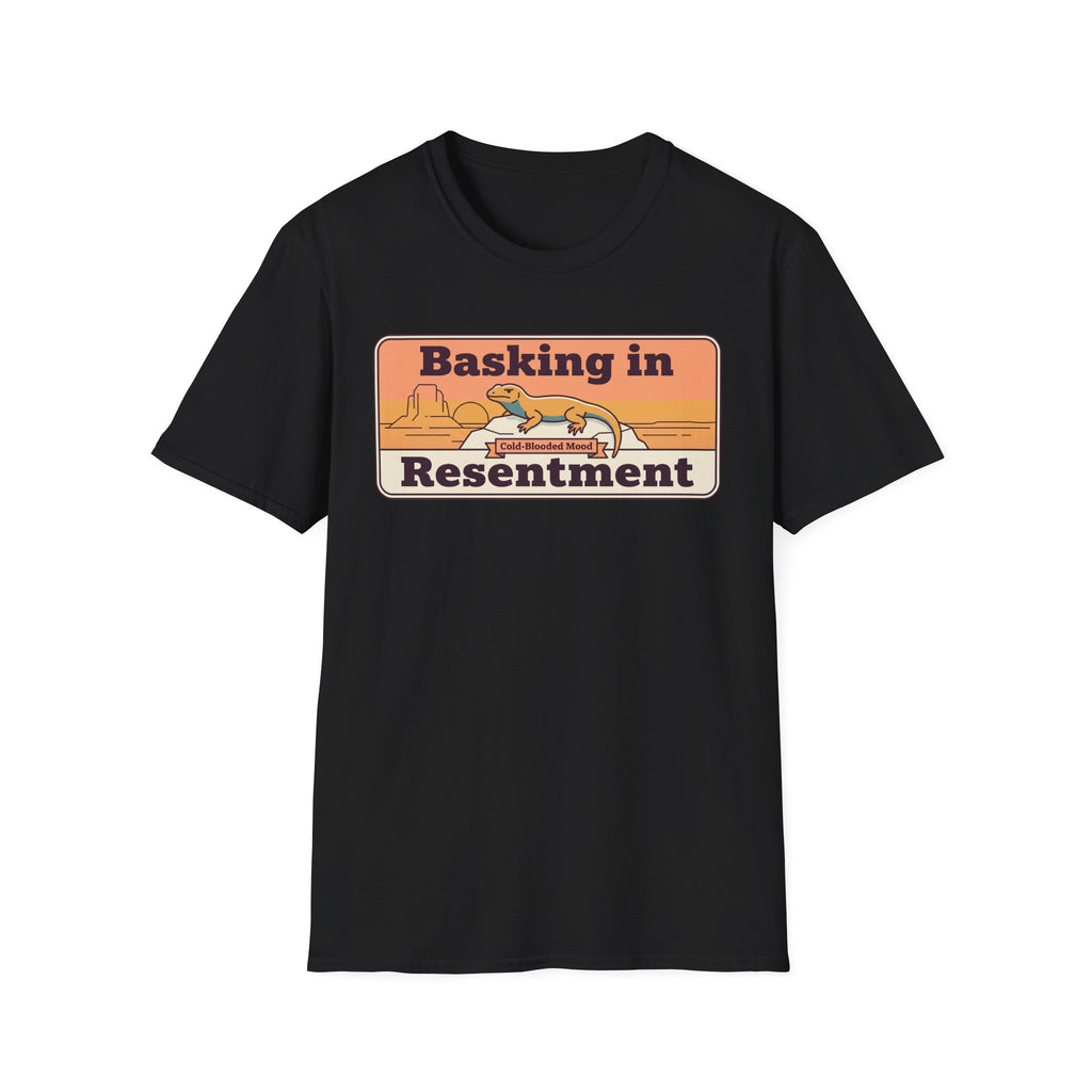 Basking in Resentment Lizard T-Shirt | Retro Desert Graphic