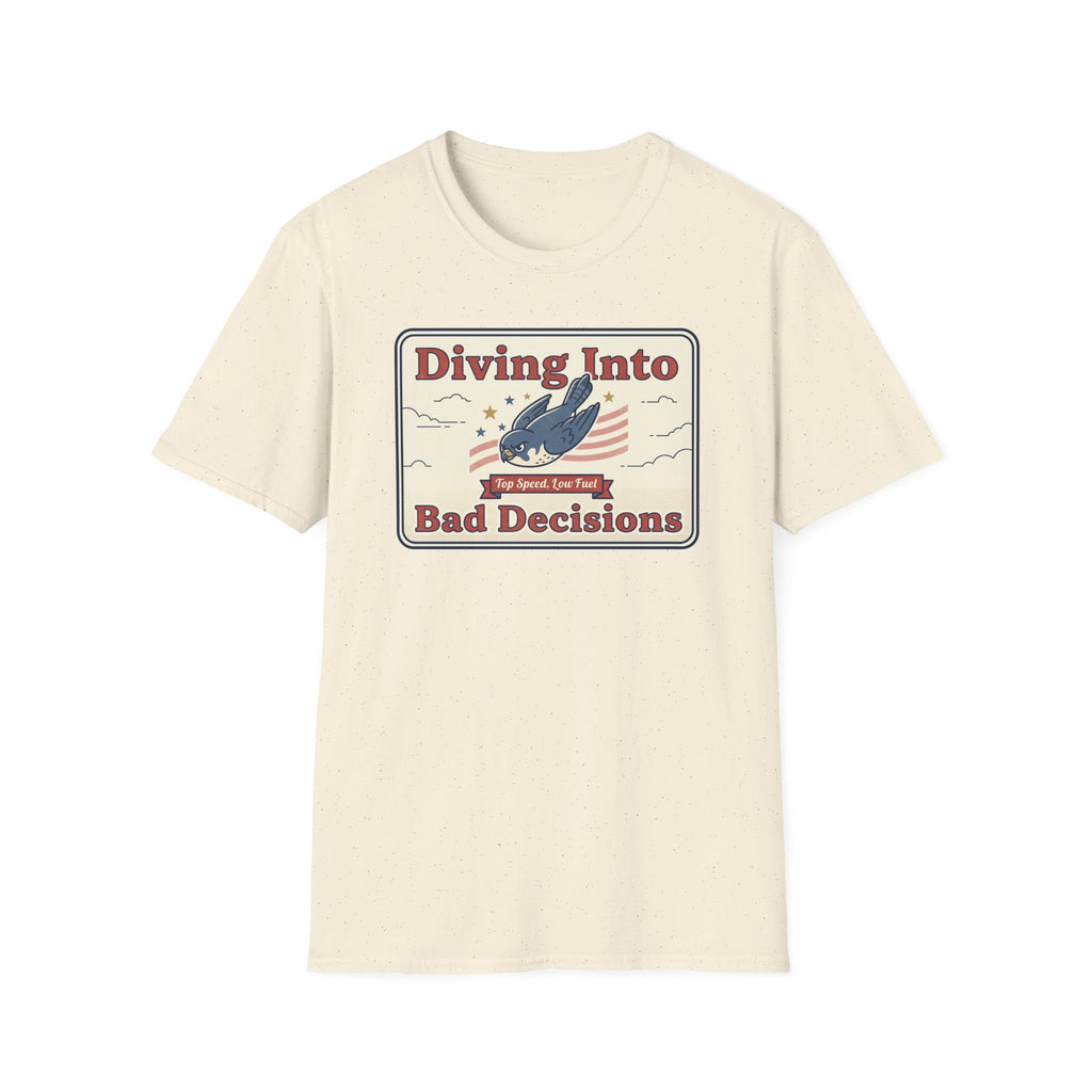 Diving Into Bad Decisions T-Shirt | Retro Shark Graphic