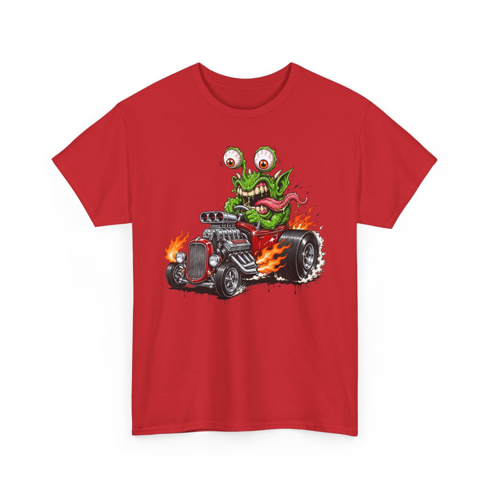 Wild-Eyed Monster Hot Rod Tee | Kustom Kulture Car Art, Unisex Retro Graphic T-Shirt Gift