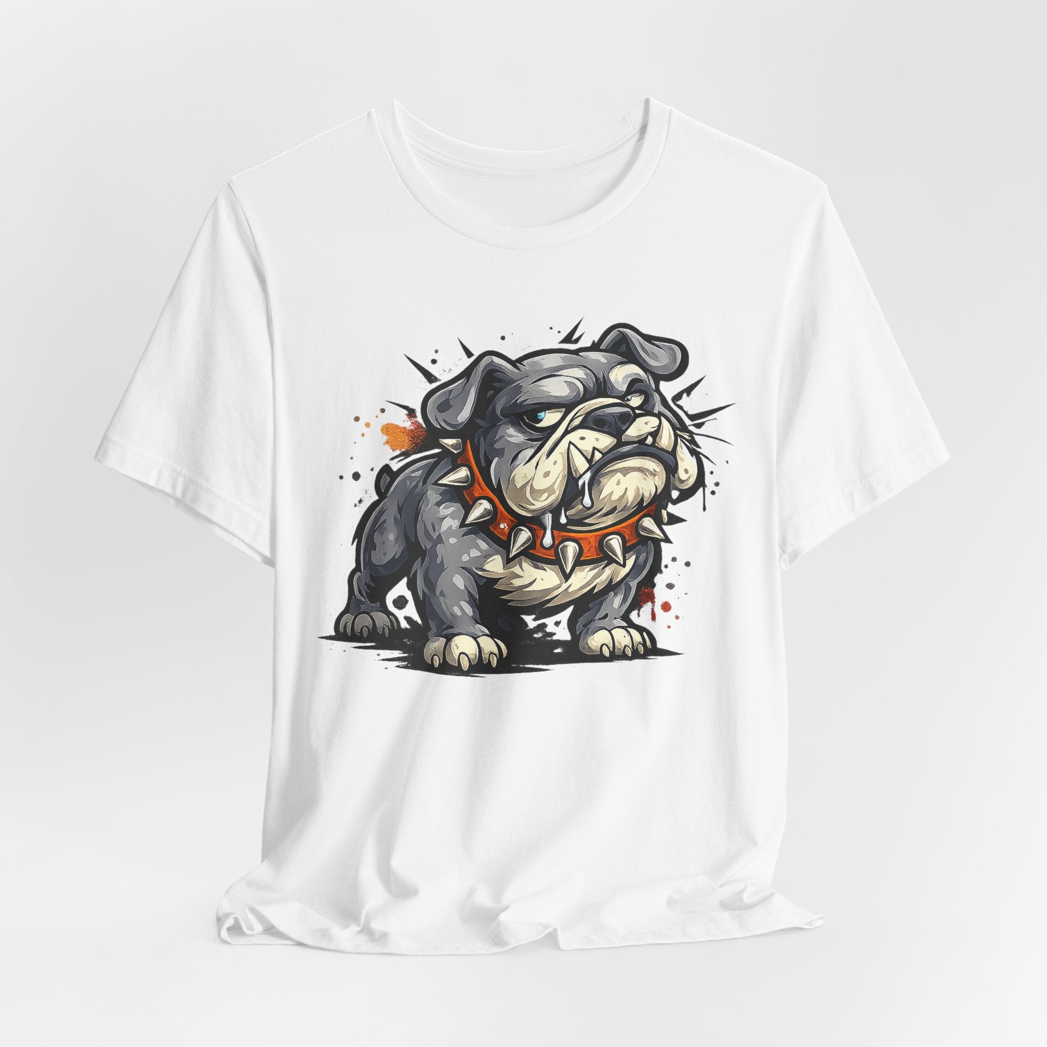 Bulldog Illustration Tee | Tough Cartoon Bulldog Graphic T-Shirt, Fierce Dog Art Unisex Gift