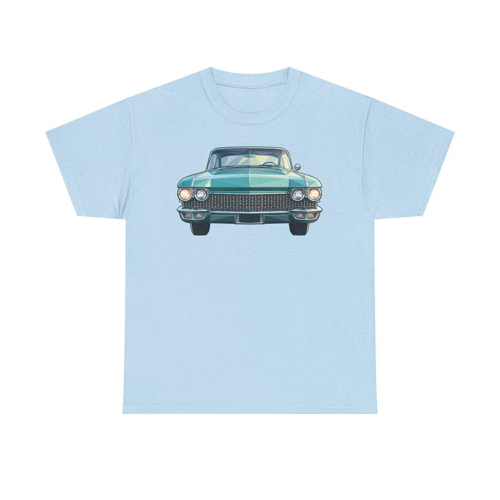 Classic Luxury Cruiser Car Tee | Big Fins Front & Rear Car Illustration