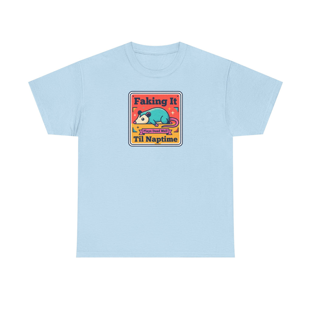 Faking It Til Naptime T-Shirt | Funny Sleeping Panda Tee | Cute Retro Humor Gift for Tired People