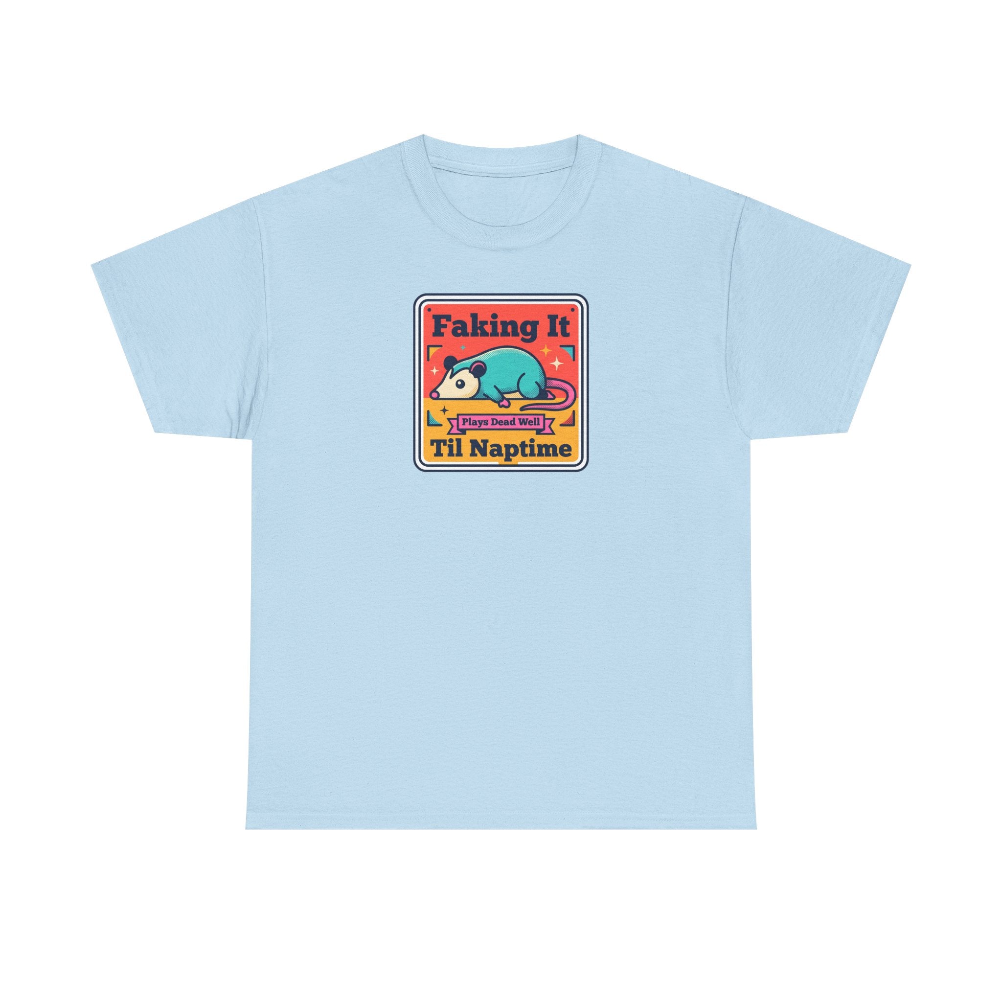 Faking It Til Naptime T-Shirt | Funny Sleeping Panda Tee | Cute Retro Humor Gift for Tired People