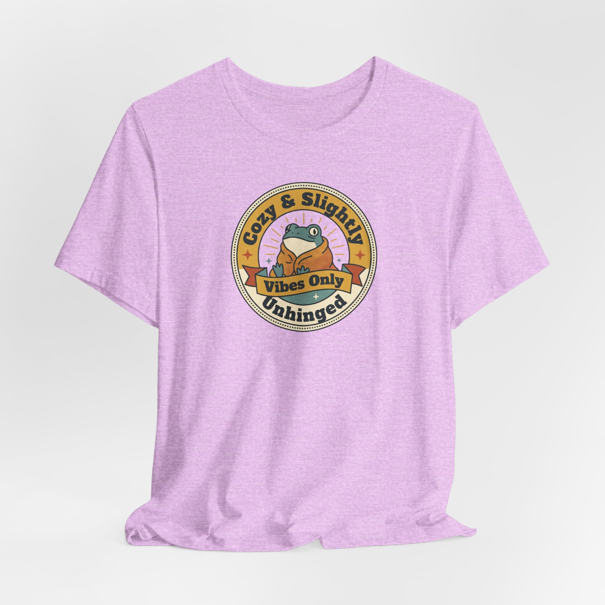 Cozy & Slightly Unhinged Vibes Only T-Shirt | Retro Sloth Graphic Tee
