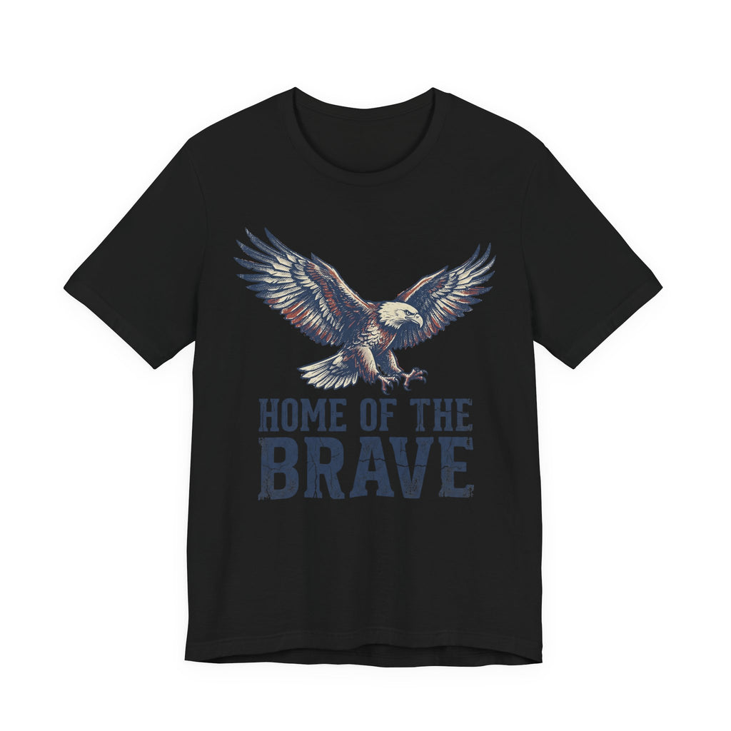 Home of the Brave Bald Eagle T-Shirt — Patriotic Americana Graphic Tee