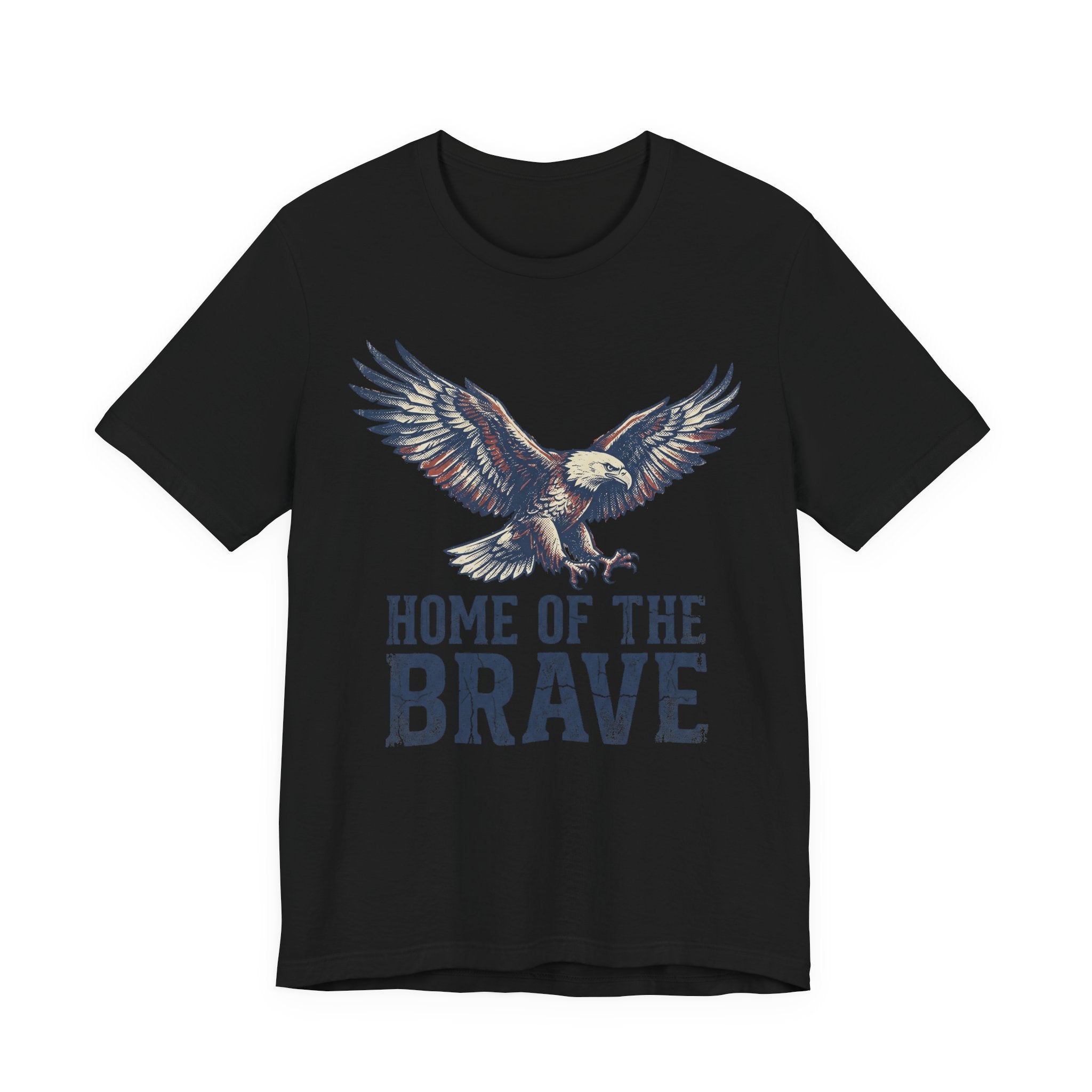 Home of the Brave Bald Eagle T-Shirt — Patriotic Americana Graphic Tee