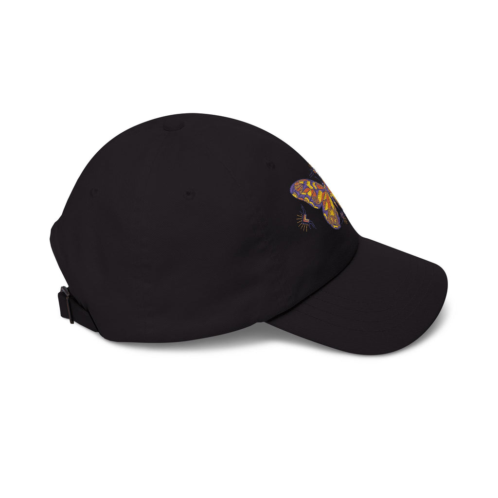 Butterfly Embroidered Dad Cap — Colorful Mosaic Moth Baseball Hat