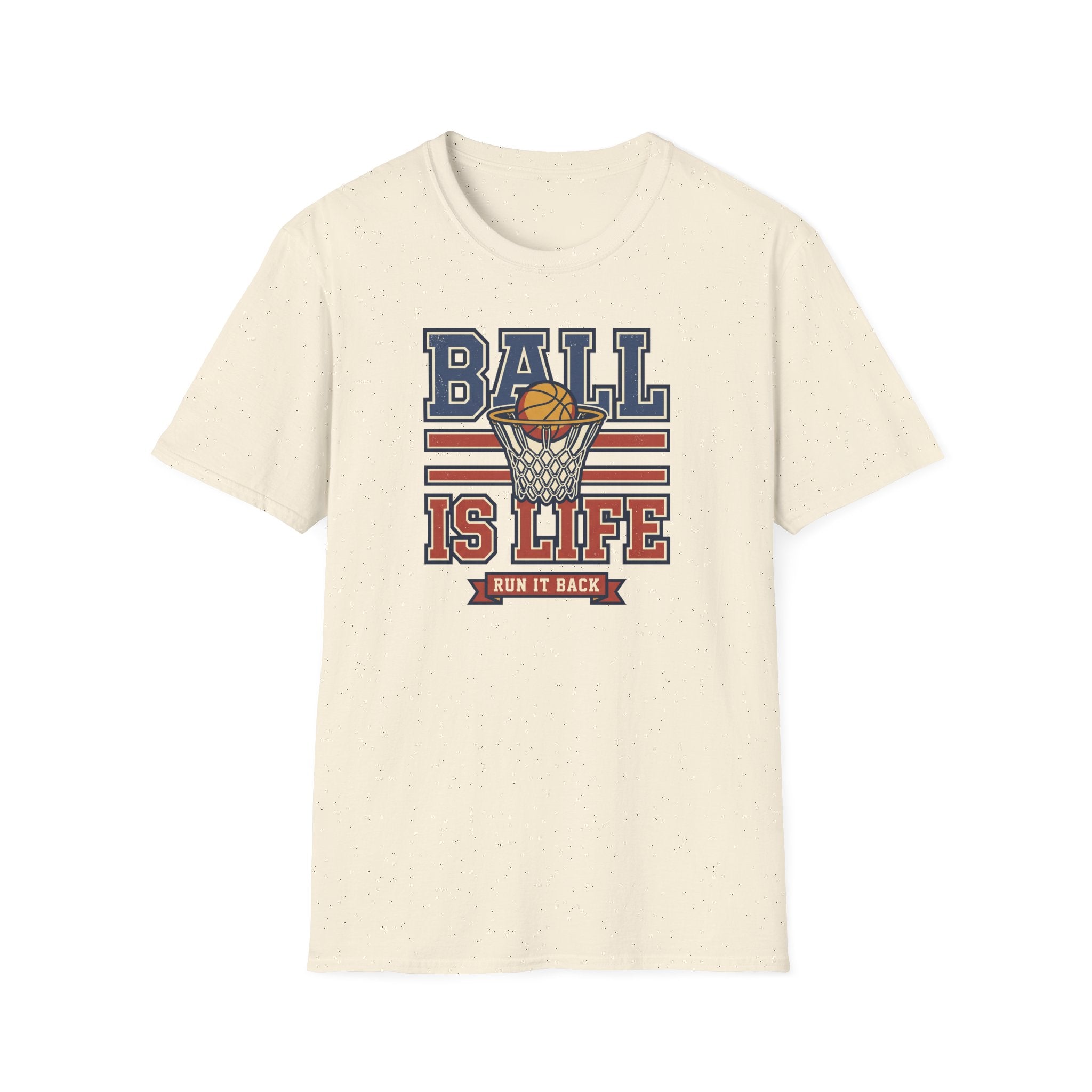Basketball T-Shirt | Ball Is Life Retro Hoops Graphic Tee
