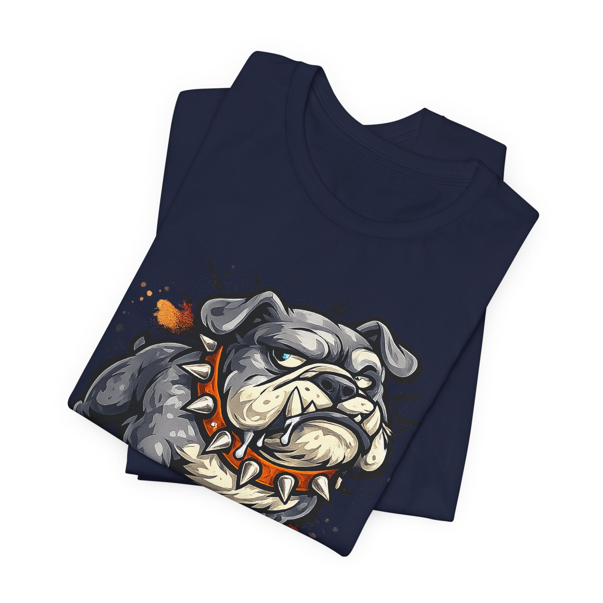 Bulldog Illustration Tee | Tough Cartoon Bulldog Graphic T-Shirt, Fierce Dog Art Unisex Gift
