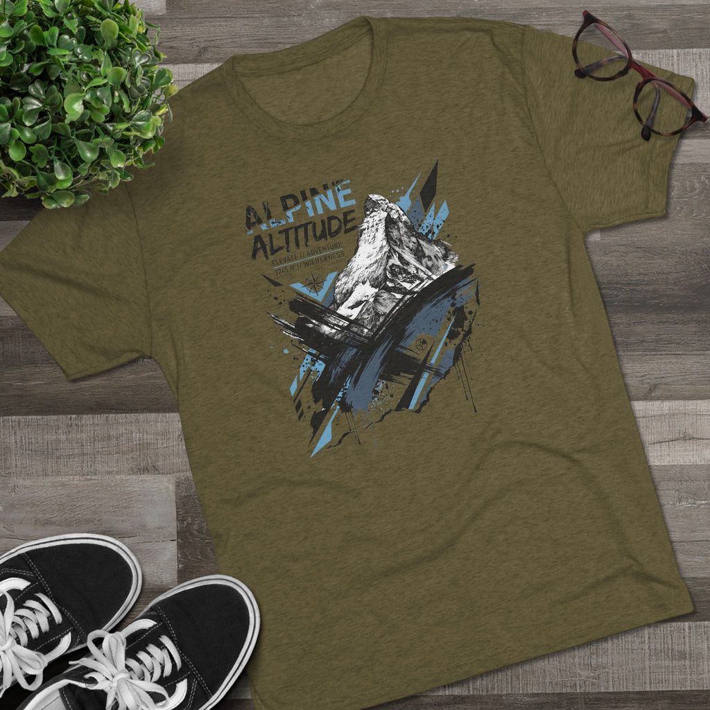 Alpine Altitude T-Shirt Mountain Peak Illustration Graphic Tee Hiking Gift Outdoor Nature Adventure Unisex