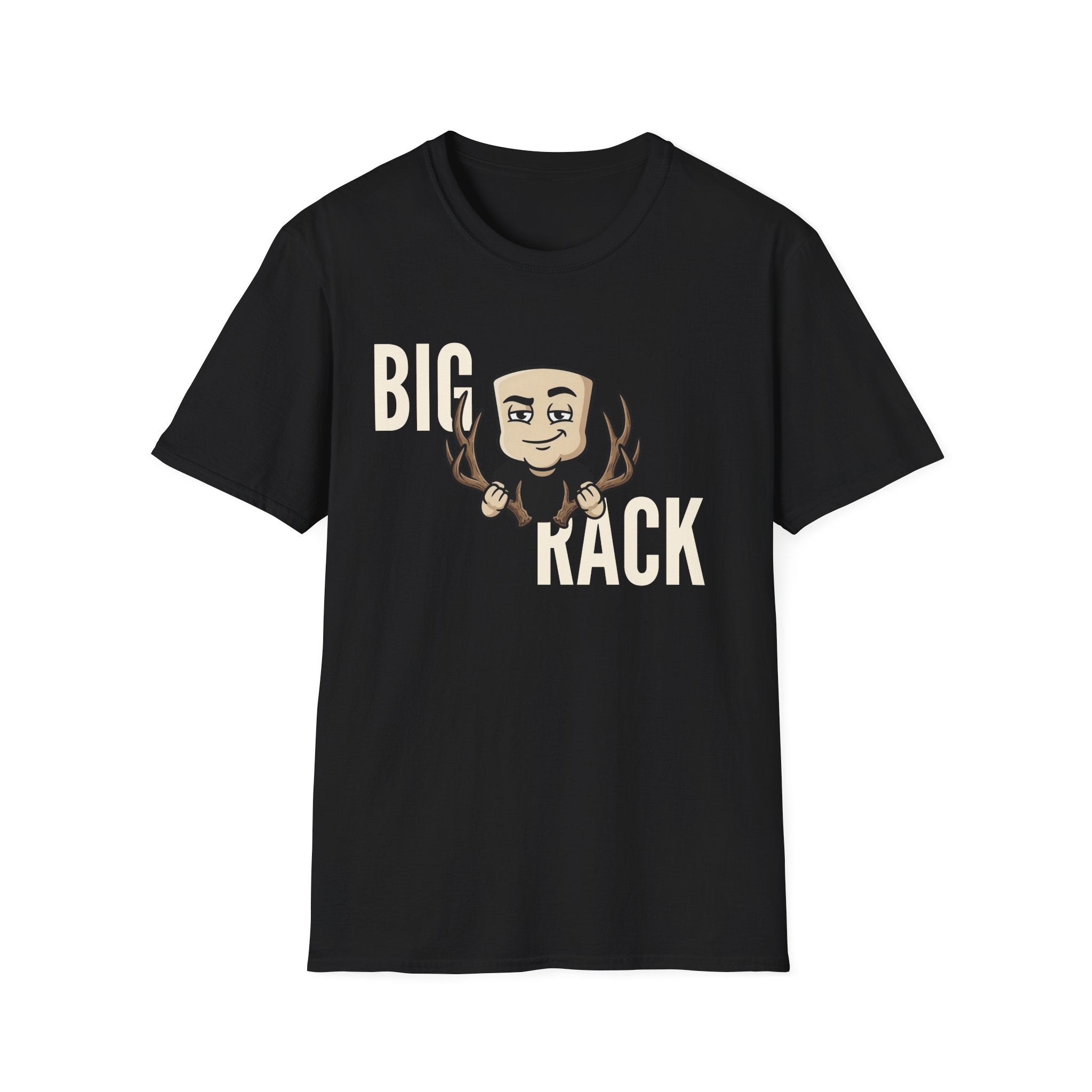 Big Rack T-Shirt, Funny Deer Hunting Tee, Buck Antler Hunter Gift Shirt, Sarcastic Outdoorsman Humor Tee for Men & Women