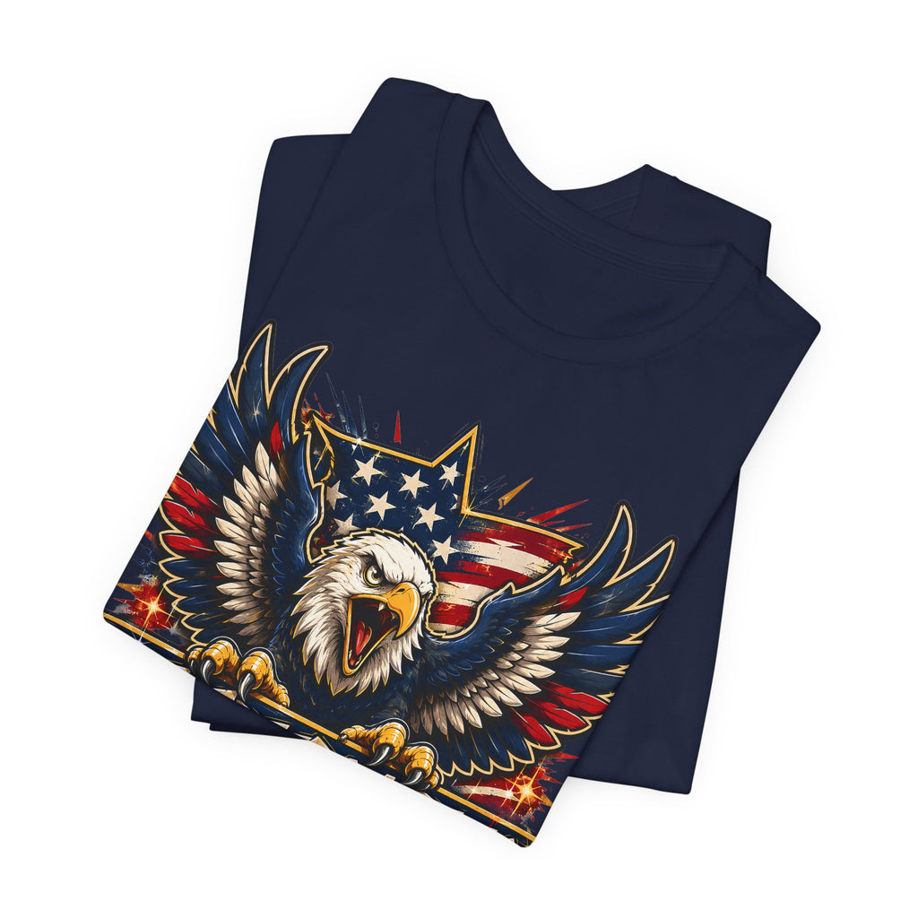 Let Freedom Ring Bald Eagle T-Shirt | 4th of July Patriotic American Flag Graphic Tee