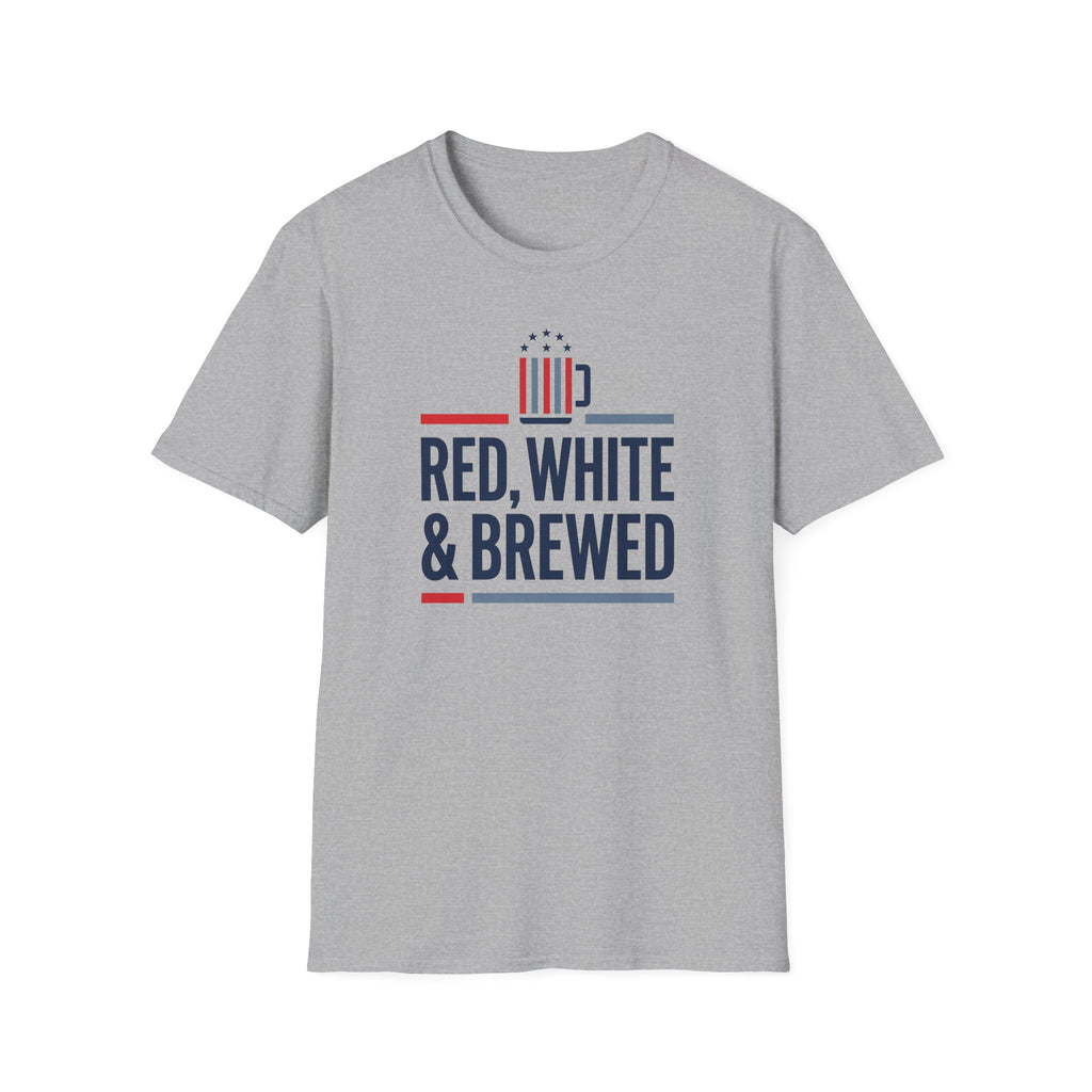 Red White & Brewed T-Shirt | Patriotic Beer Lover Tee, 4th of July Gift, Independence Day Unisex Shirt, USA Pride Graphic Tee