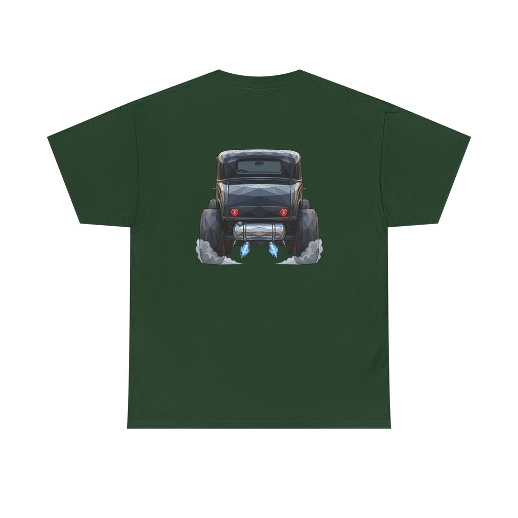 Vintage Hot Rod Front and Rear Tee | Classic Car Graphic Shirt